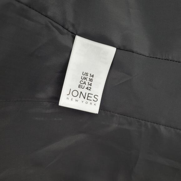 Jones New York Womens 14 Suit Blazer Charcoal Gray Washable New With Tags - Picture 9 of 9